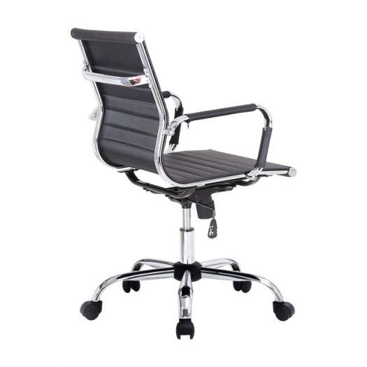 EQUIP EXECUTIVE OFFICE CHAIR RIBED UPHOLSTERY MEDIUM BACKREST