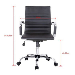 EQUIP EXECUTIVE OFFICE CHAIR RIBED UPHOLSTERY MEDIUM BACKREST