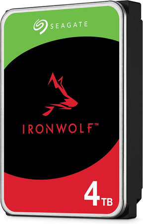 Seagate IronWolf 4TB, Internal Hard Drive, NAS HDD, CMR, 3.5 Inch, SATA 6 GB/s, 256 MB Cache for Network Attached Storage (RAID), Easy-Open Package, Rescue Services 