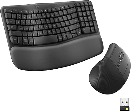 Logitech Wave Keys and Lift Combo Graphite CH Wireless Keyboard and Mouse Set