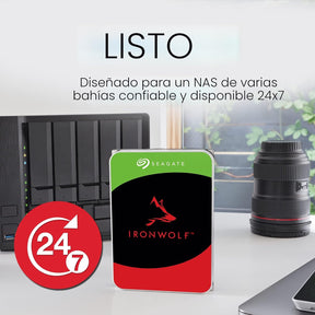 Seagate IronWolf 4TB, Internal Hard Drive, NAS HDD, CMR, 3.5 Inch, SATA 6 GB/s, 256 MB Cache for Network Attached Storage (RAID), Easy-Open Package, Rescue Services 