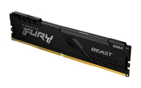 Kingston FURY Beast - DDR4 - Módulo - 32 GB - DIMM de 288 pines - 3200 MHz / PC4-25600 - CL16 - 1,35 V - Sin búfer - Sin ECC - Negro 