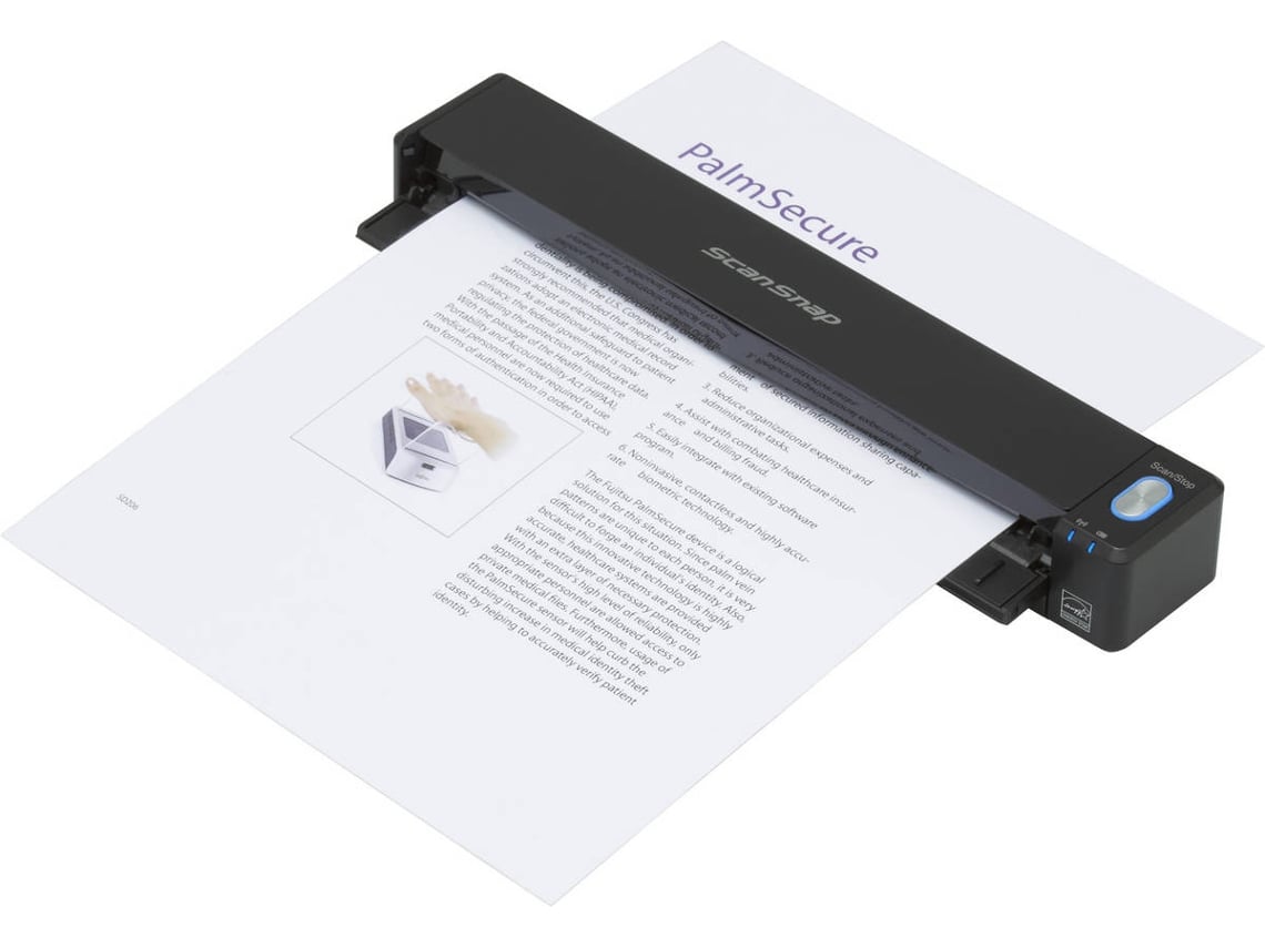 Fujitsu ScanSnap iX100 - Scanner para folhas de papel - Sensor de Imagem de Contacto (SIC) - 216 x 863 mm - 600 ppp x 600 ppp - USB 2.0, Wi-Fi