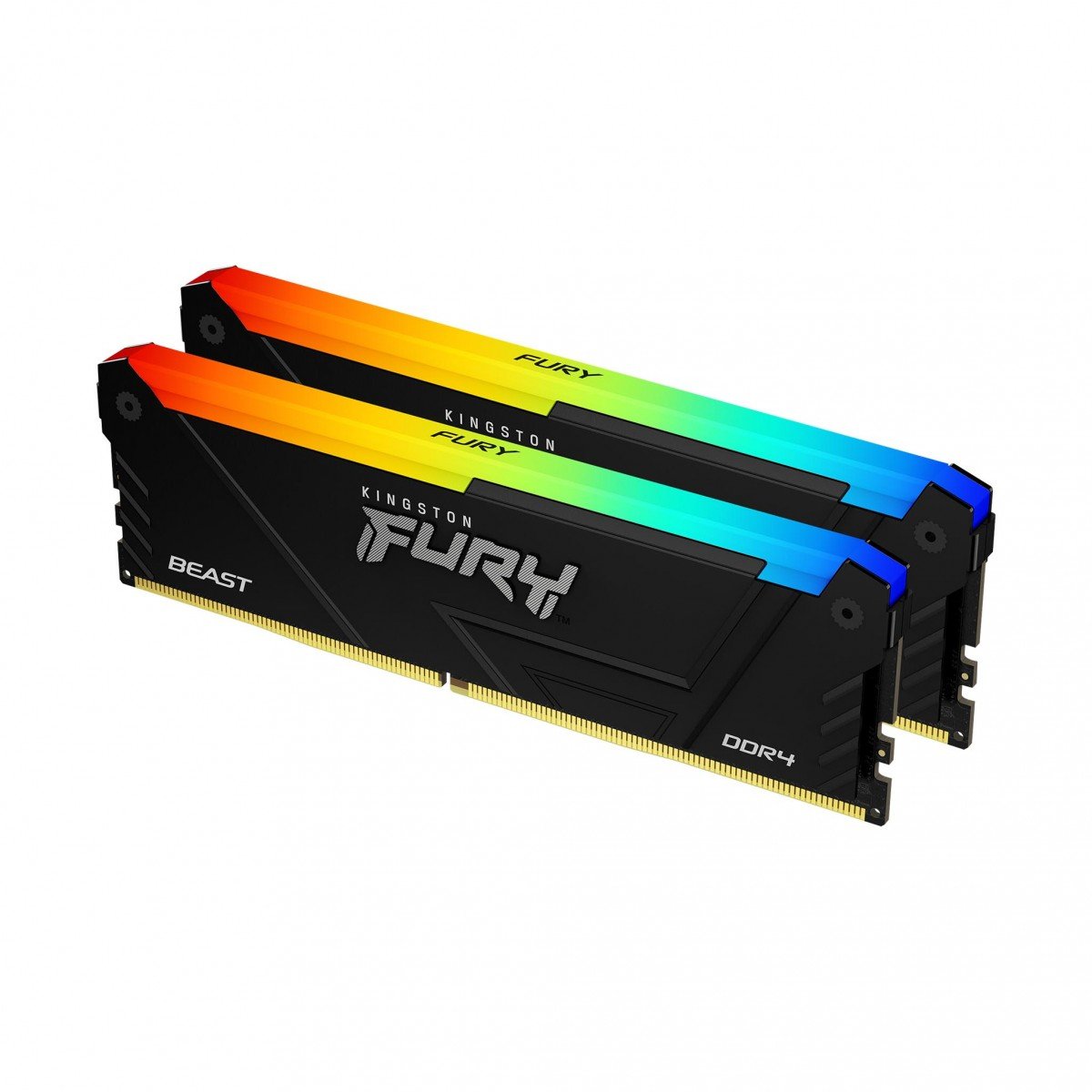 Kingston FURY Beast RGB 32GB (2x16GB) DDR4 3200MT/s CL16 – Iluminação RGB