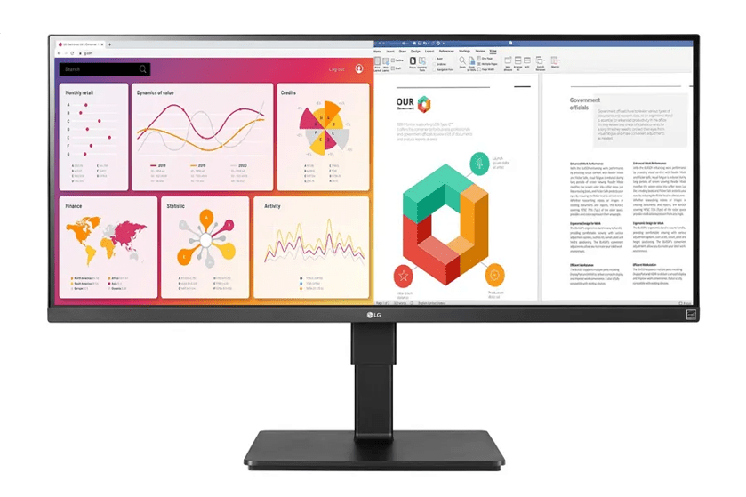 LG 34BR65F-B 34" Flat UltraWide IPS Monitor, WFHD, HDR10, 75Hz with Height Adjustment
