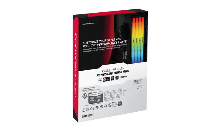Kingston FURY Renegade RGB 32GB (2x16GB) DDR4 3600MT/s CL16 Memory Kit – KF436C16RB12AK2/32