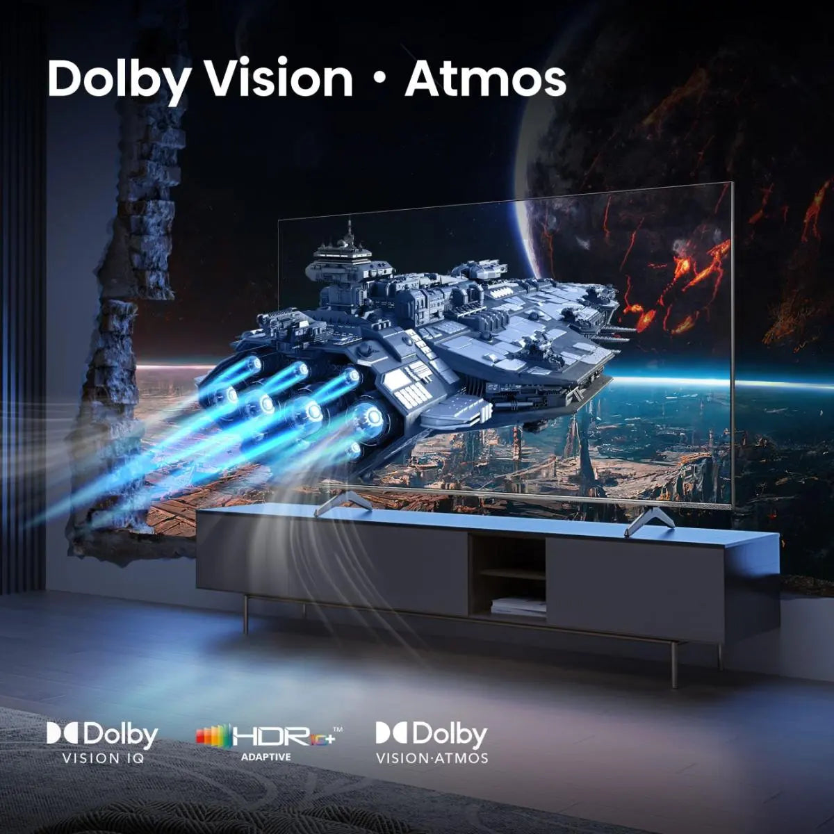 Hisense 43E7Q PRO, 43" 4K UHD Hi-QLED Smart TV with 144 Hz and Dolby Vision Atmos