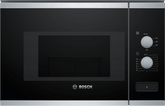 Horno microondas empotrable Bosch BFL520MS0 de 20 L y 800 W - Acero inoxidable - Serie 4 