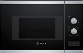 Horno microondas empotrable Bosch BFL520MS0 de 20 L y 800 W - Acero inoxidable - Serie 4 