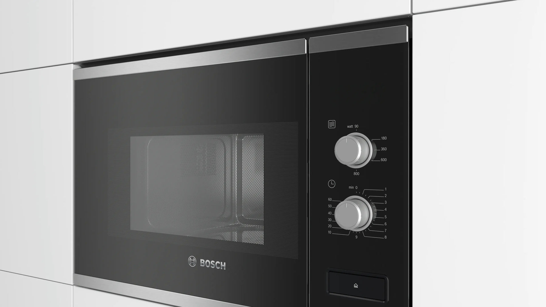 Horno microondas empotrable Bosch BFL520MS0 de 20 L y 800 W - Acero inoxidable - Serie 4 