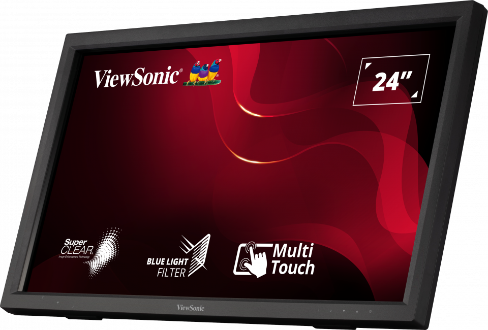 VIEWSONIC MONITOR 24 (23.6) TOUCHSCREEN FHD VGA DVI HDMI USB COLUNAS TD2423