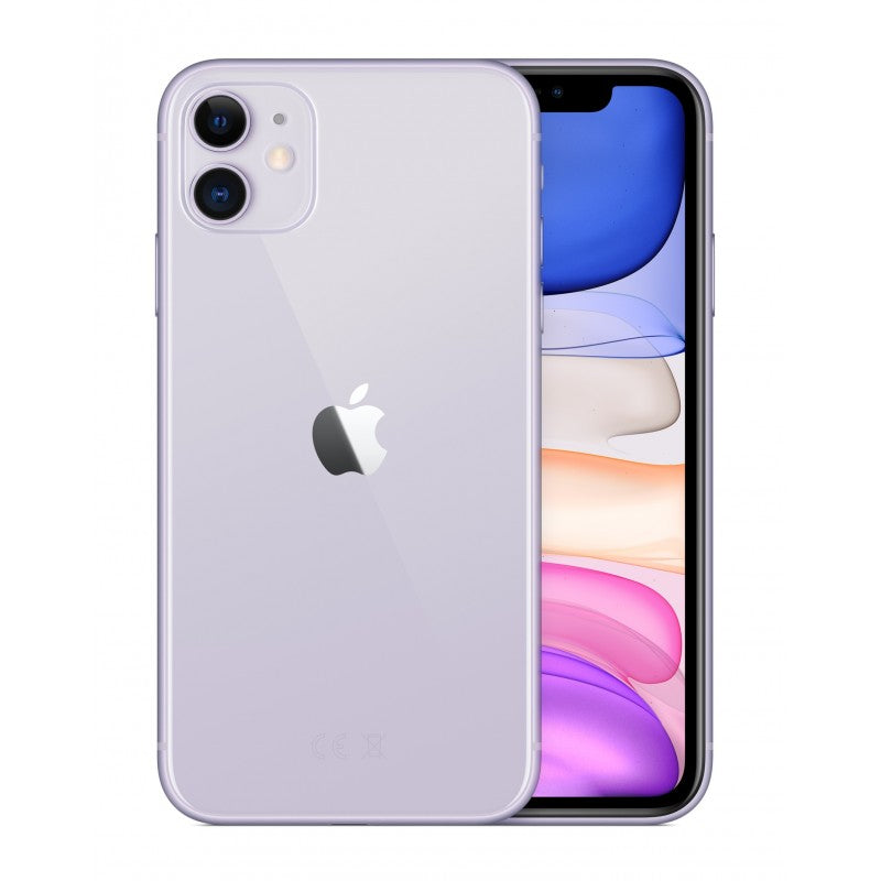 Apple iPhone 11 - 4G smartphone - Dual SIM / Internal Memory 128 GB - LCD monitor - 6.1" - 1792 x 828 pixels - 2x rear cameras 12 MP, 12 MP - front camera 12 MP - purple