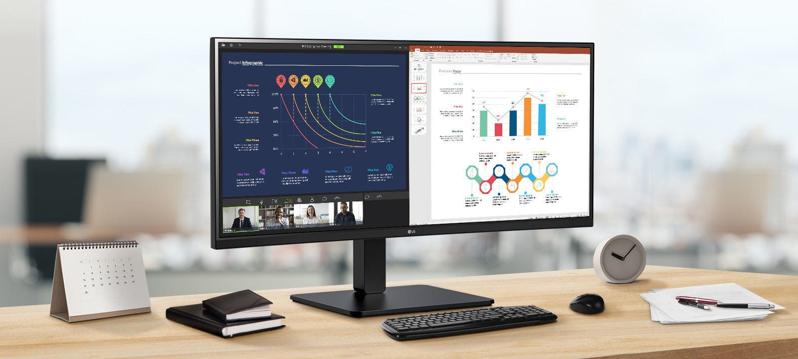 LG 34BA75QE-B - 34" Curved UltraWide IPS WQHD Monitor, USB-C 90 W, RJ45 and KVM