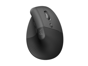 Logitech Lift Vertical Ergonomic Mouse - Ratón vertical - ergonómico - óptico - 6 botones - inalámbrico - Bluetooth, 2.4 GHz - receptor USB Logitech Logi Bolt - grafito