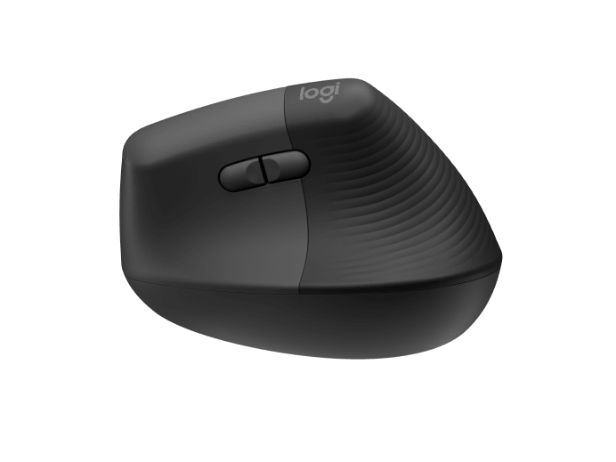 Logitech Lift Vertical Ergonomic Mouse - Ratón vertical - ergonómico - óptico - 6 botones - inalámbrico - Bluetooth, 2.4 GHz - receptor USB Logitech Logi Bolt - grafito