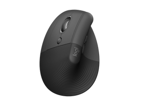 Logitech Lift Vertical Ergonomic Mouse - Ratón vertical - ergonómico - para zurdos - óptico - 6 botones - inalámbrico - Bluetooth, 2,4 GHz - receptor USB Logitech Logi Bolt - grafito