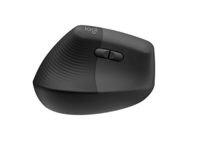 Logitech Lift Vertical Ergonomic Mouse - Ratón vertical - ergonómico - para zurdos - óptico - 6 botones - inalámbrico - Bluetooth, 2,4 GHz - receptor USB Logitech Logi Bolt - grafito