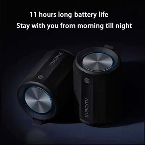 Altavoz Bluetooth Xiaomi mini portátil inalámbrico con iluminación RGB de 6W, color negro. 