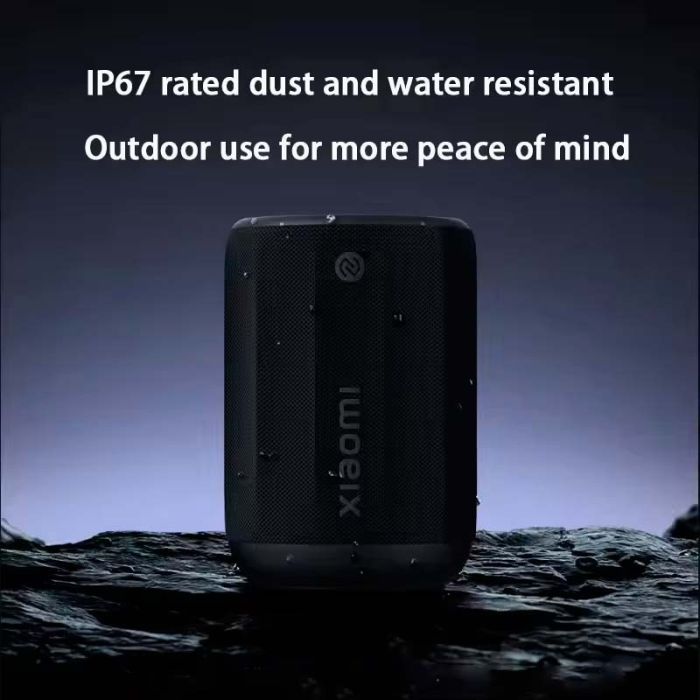 Altavoz Bluetooth Xiaomi mini portátil inalámbrico con iluminación RGB de 6W, color negro. 