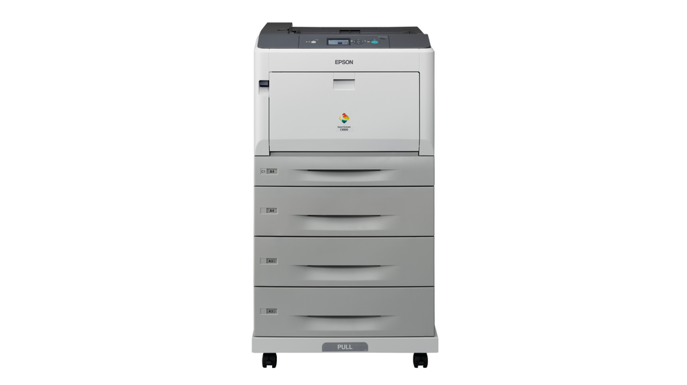 Epson AcuLaser C9300D3TNC - Printer - color - Duplex - laser - A3/Ledger - 1200 dpi - up to 30 ppm (mono)/ up to 30 ppm (color) - capacity: 2055 sheets - USB, Gigabit LAN