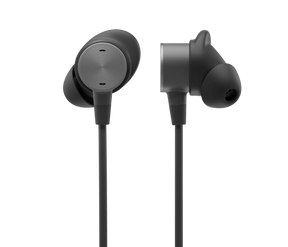 Logitech Zone Wired Earbuds - Headphones - In-Ear - With Cable - 3.5mm Jack - Noise Isolation - Graphite - Certified for Microsoft Teams