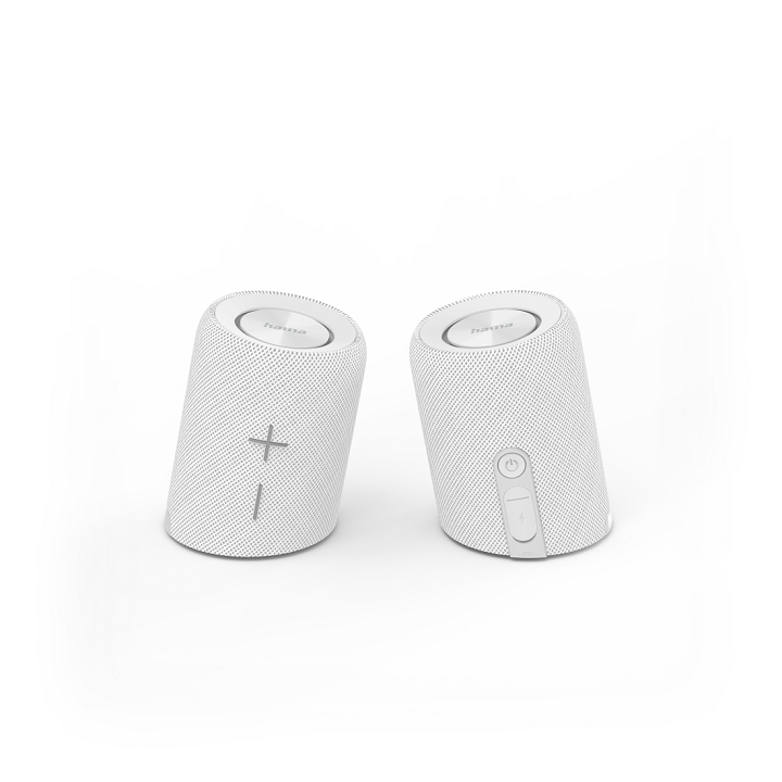 Coluna HAMA Bluetooth \"Twin 2.0\" , á prova de água, 20 W, branco