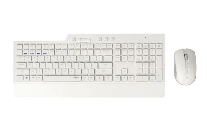 Keyboard + Mouse Kit RAPOO 8200T Multi-mode Wireless Desktop Combo Set White