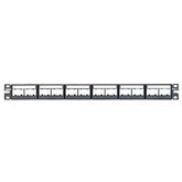 PANEL 1U FOR 24 RJ45-UTP SNAP-IN BL