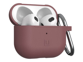 [U] Protective Case for Airpods (3rd Gen, 2021) - Dot Aubergine - Bolsa for wireless earbuds - silicone - beringela - para Apple AirPods (3ª geração)