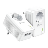 Kit 2 Adap PowerLine TP-Link AV1000 2xGigabit c/PassThrough -TL-PA7027P KIT