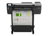 HP DesignJet T830 - 24" impressora multi-funções - a cores - jacto de tinta - 610 x 2770 mm (original) - Rolo (61 cm) (media) - até 0.43 min/ página (impressão) - 1 rolo - Gigabit LAN, Wi-Fi(n), host USB