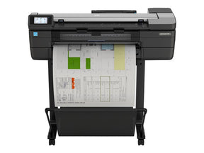 HP DesignJet T830 - 24" multifunction printer - color - inkjet - 610 x 2770 mm (original) - Roll (61 cm) (media) - up to 0.43 min/page (print) - 1 roll - Gigabit LAN, Wi-Fi(n), USB host