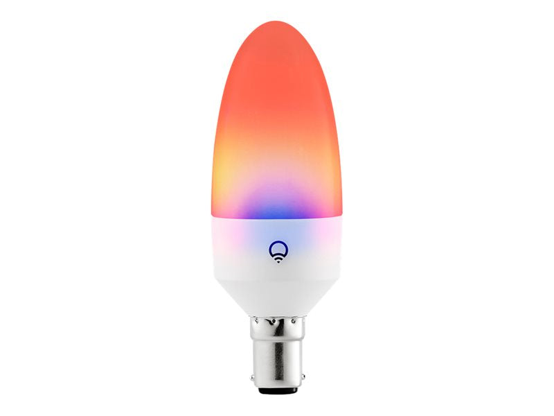 LIFX - LED bulb - shape: candle - B15 - 50 W - multicolor/white light - white