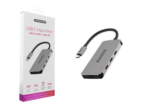 Sitecom CN 386 - Hub - 3 x USB-C + 1 x USB-C (fornecimento de energia) - desktop