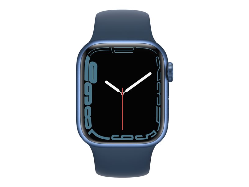 Apple Watch Series 7 GPS, 41mm Blue Aluminum Case with Abyss Blue Sport Band - Regular