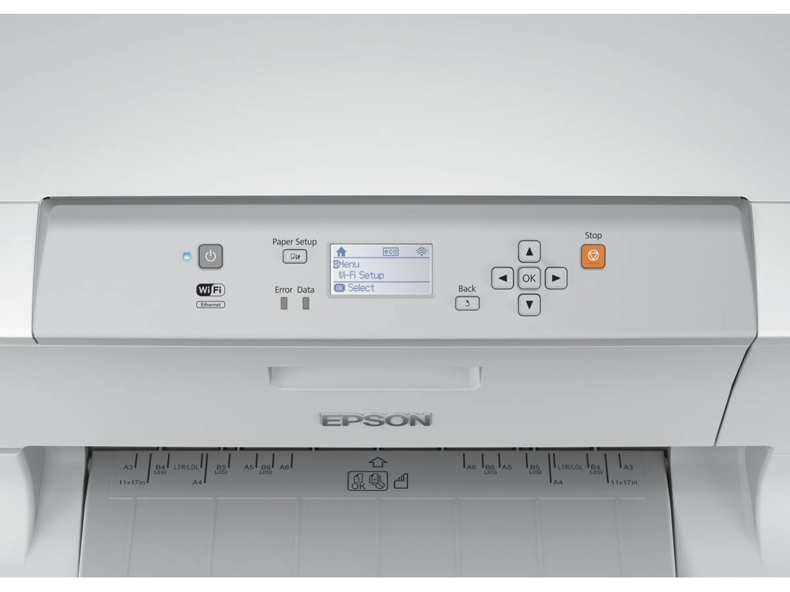 Epson WorkForce Pro WF-8090 D3TWC - Impresora - color - Dúplex - inyección de tinta - A3 - 4800 x 1200 ppp - hasta 24 ppm (mono) / hasta 24 ppm (color) - capacidad: 1830 hojas - USB 2.0, Gigabit LAN , Wi-Fi (n)