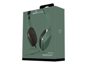 Energy Headphones 1 - Auscultadores supra-aurais com microfonoe - no ouvido - com cabo - macaco de 3,5 mm - isolamento de ruído - verde