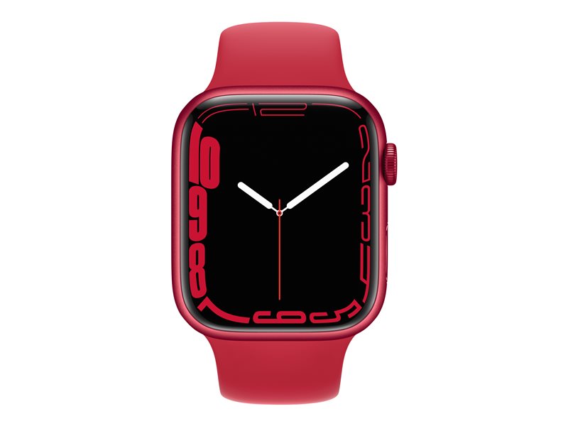 Apple Watch Series 7 GPS, 45mm (PRODUCT)RED Aluminum Case with (PRODUCT)RED Sport Band - Regular