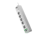 APC SurgeArrest Essential - Protector contra picos de corrente - AC 230 V - 2300 Watt - conectores de saída: 5 - Bélgica, França - branco (PM5T-FR)