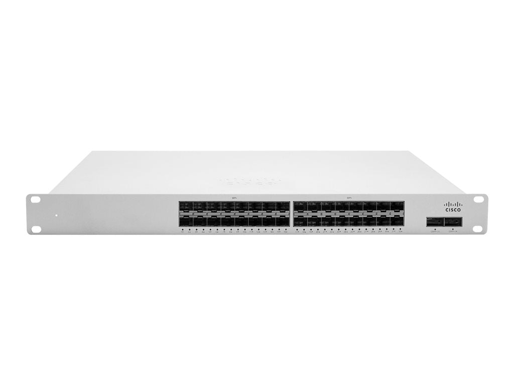 Cisco Meraki Cloud Managed Ethernet Aggregation Switch MS425-32 - Switch - Managed - 24 x 10 Gigabit SFP+ + 2 x 40 Gigabit QSFP+ (uplink) - front to back airflow - rail