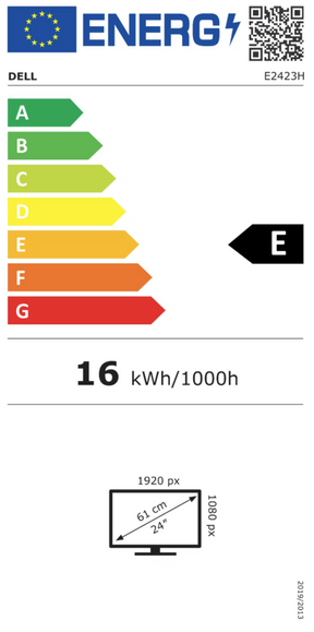 Dell E2423H - LED Monitor - 24" (23.8" viewable) - 1920 x 1080 Full HD (1080p) @ 60 Hz - VA - 250 cd/m² - 3000:1 - 5 ms - VGA, DisplayPort - BTO - 3 years old Advanced Exchange service
