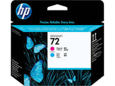 HP 72 - Azul cyan, magenta - cabeçote de impressora - para DesignJet HD Pro MFP, SD Pro MFP, T1100, T1120, T1200, T1300, T2300, T770, T790, T795