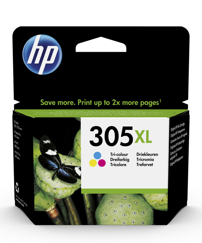 HP 305XL - 5 ml - Alto rendimiento - color (cian, magenta, amarillo) - original - cartucho de tinta - para Deskjet 1255, 23XX, 27XX, 41XX, DeskJet Plus 41XX, ENVY 60XX, 64XX, ENVY Pro 64XX