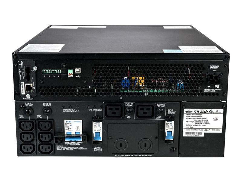 Liebert GXT4-5000RT230E - UPS (montável em bastidor / externo) - AC 230 V - 4000 Watt - 5000 VA - 5 Ah - USB - conectores de saída: 8 - PFC