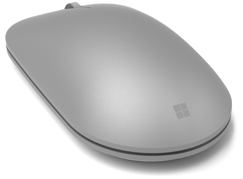 Microsoft Modern Mouse - Rato - destros e canhotos - óptico - 2 botões - sem fios - Bluetooth 4.0 - prateado suave