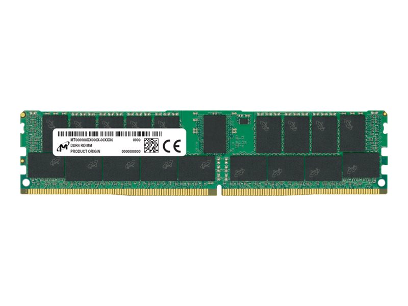 Micron - DDR4 - module - 16 GB - 288-pin DIMM - 3200 MHz / PC4-25600 - CL22 - 1.2 V - registered - ECC (MTA18ASF2G72PDZ-3G2E1R)
