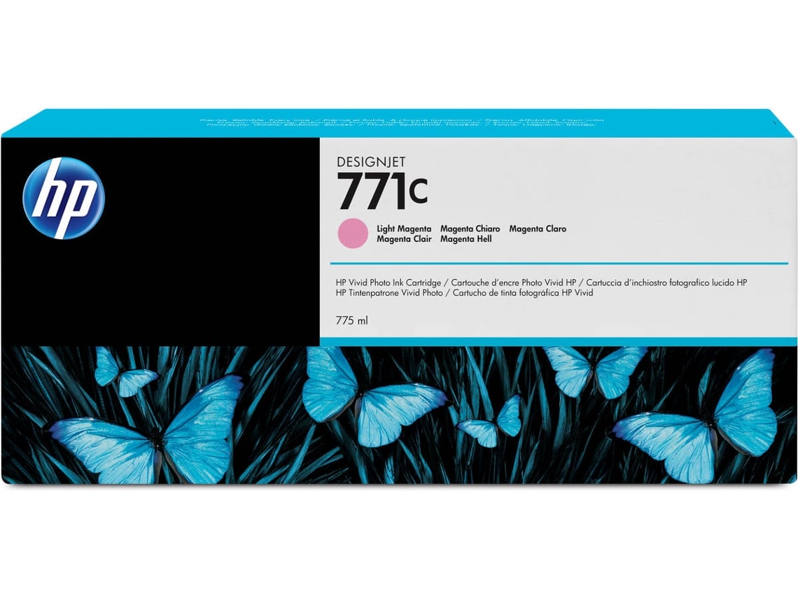 HP 771C - 775 ml - magenta claro - original - tinteiro - para DesignJet Z6200, Z6800 Photo Production, Z6810 Production