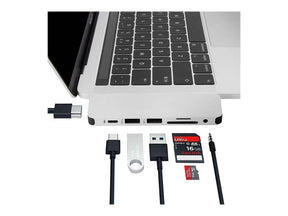 HyperDrive Solo 7-in-1 Hub - Estação de engate - USB-C - HDMI (GN21D-SILVER)