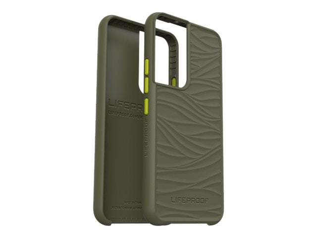 LifeProof WAKE - Phone Back Cover - 85% recycled plastic from the ocean - game green - soft wave pattern - for Samsung Galaxy S22 (77-86649)