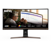 BenQ EW3880R - Pantalla LED - curva - 37,5" - 3840 x 1600 WQHD+ @ 60 Hz - IPS - 300 cd/m² - 1000:1 - HDR10 - 4 ms - 2xHDMI, DisplayPort, USB-C - altavoces con subwoofer - marrón metalizado